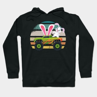 Easter Day for Monster Truck Lover Boy Bunny Easter Day Vintage Hoodie